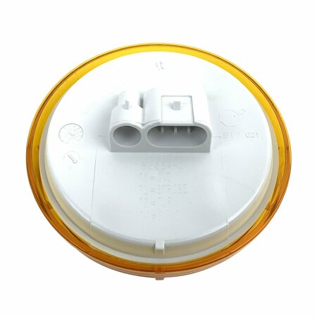 PETERSON LED Strobe/ Turn Signal, Round, Roadside 4in., 36 Diode, Multi-volt, Amber 866SA-2